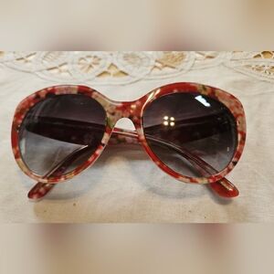Dolce & Gabbana Red Floral Sunglasses